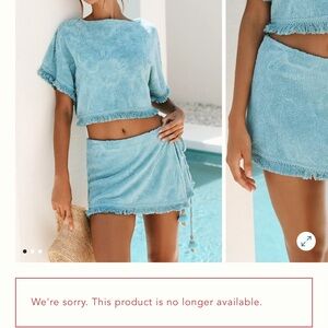 Stylish Blue Two-Piece Dress